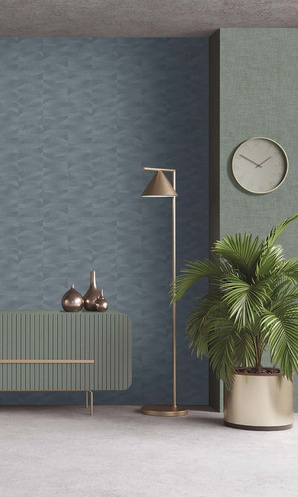 Blue Fusion Abstract Swirl Wallpaper R10308