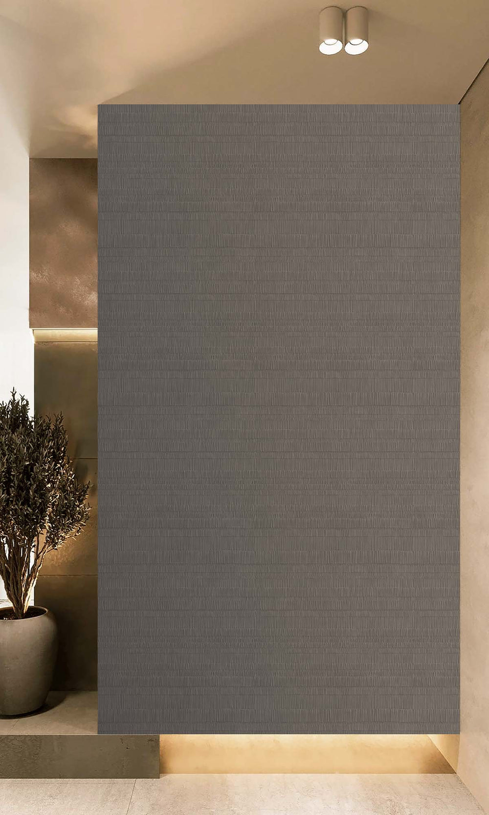 Roasted Cashew Faux Bamboo Screen Wallpaper R10311