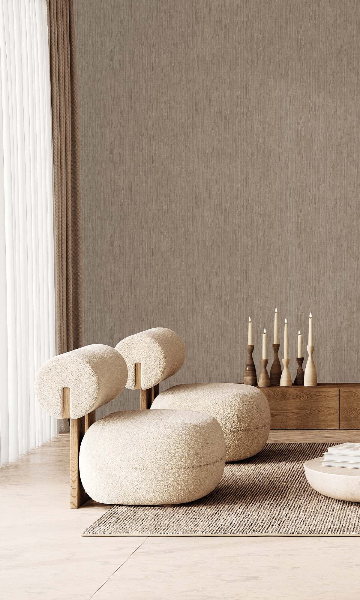 Roasted Cashew Faux Rattan Print Wallpaper R10316