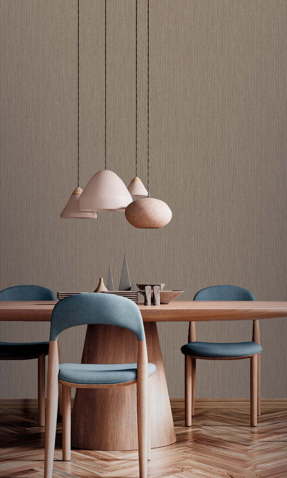 Roasted Cashew Faux Rattan Print Wallpaper R10316
