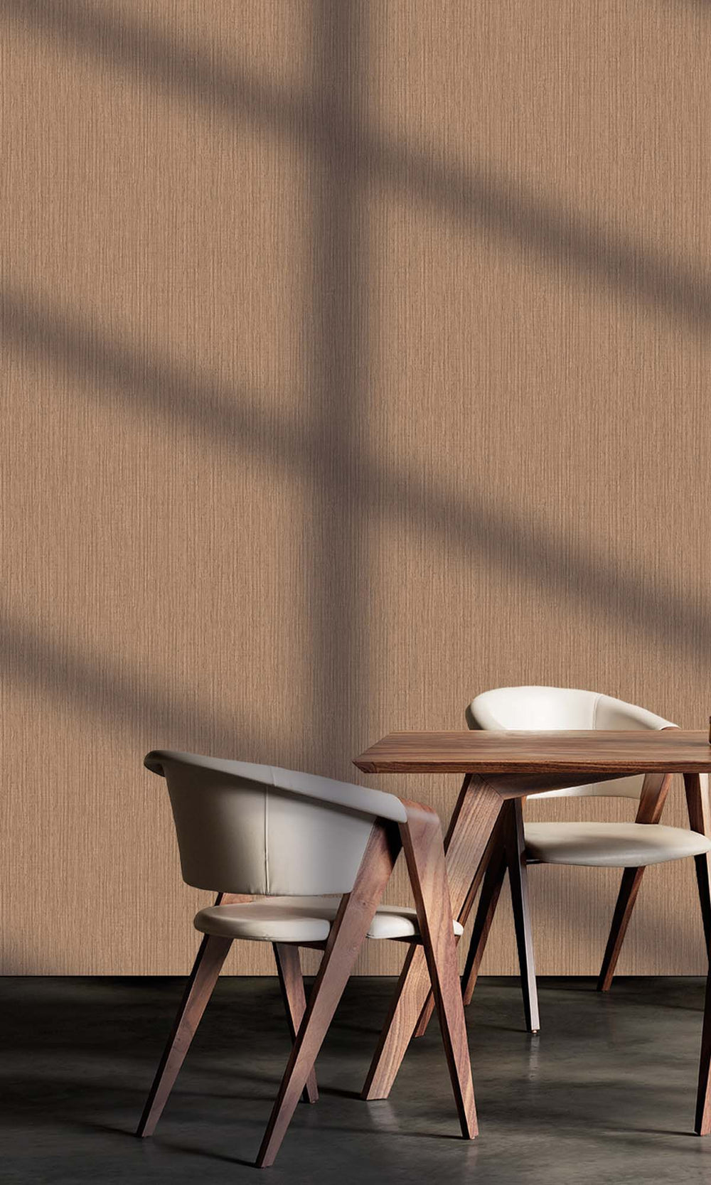 Chestnut Faux Rattan Print Wallpaper R10317