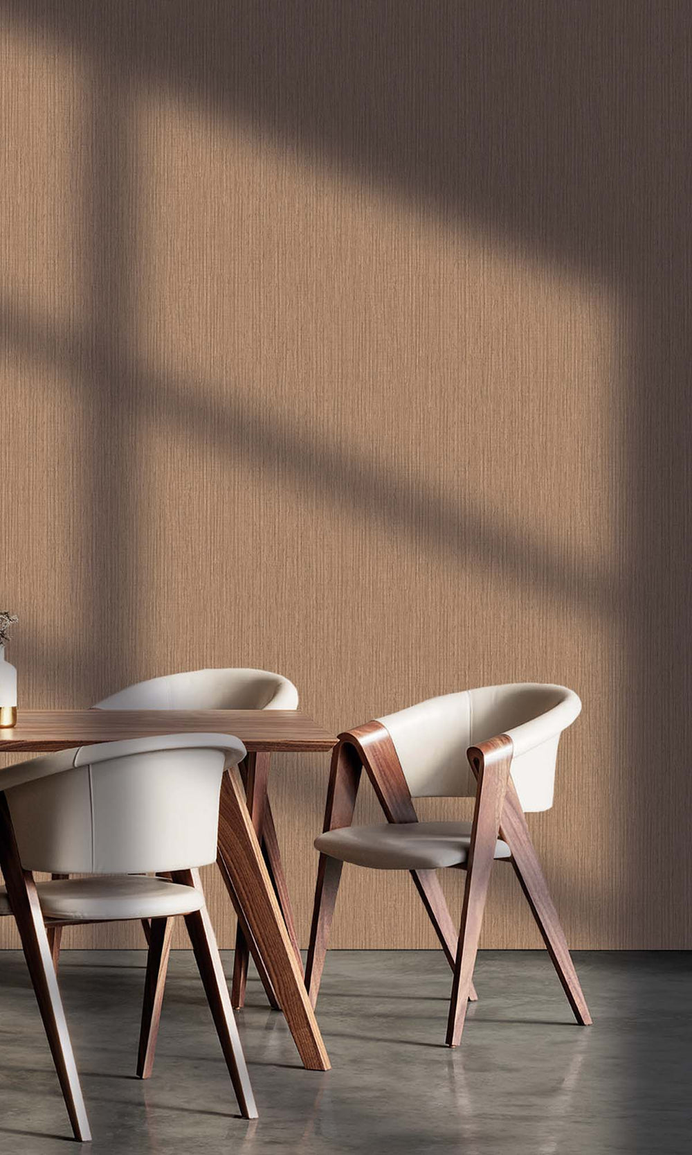 Chestnut Faux Rattan Print Wallpaper R10317