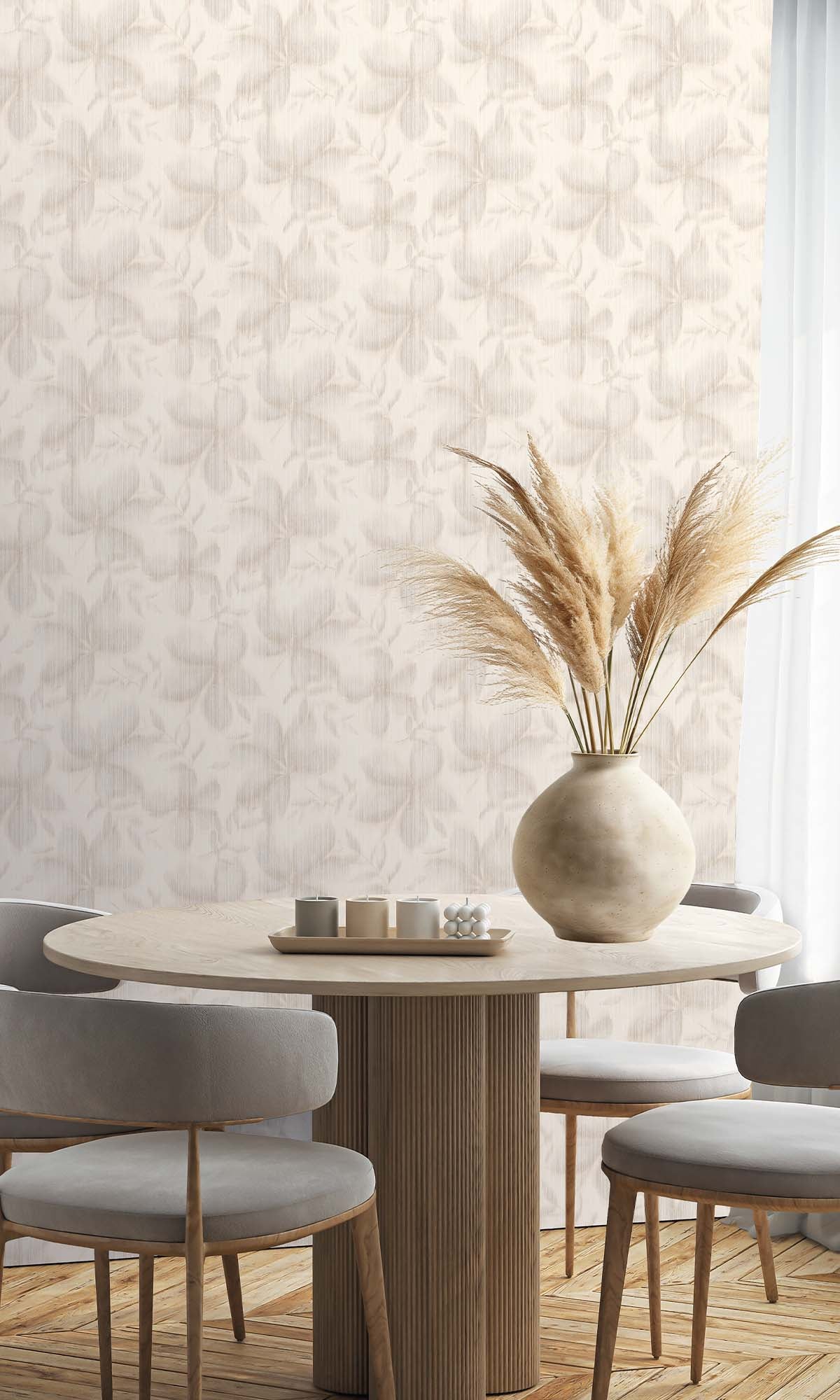 Beige Floral Camouflage Wallpaper R10323