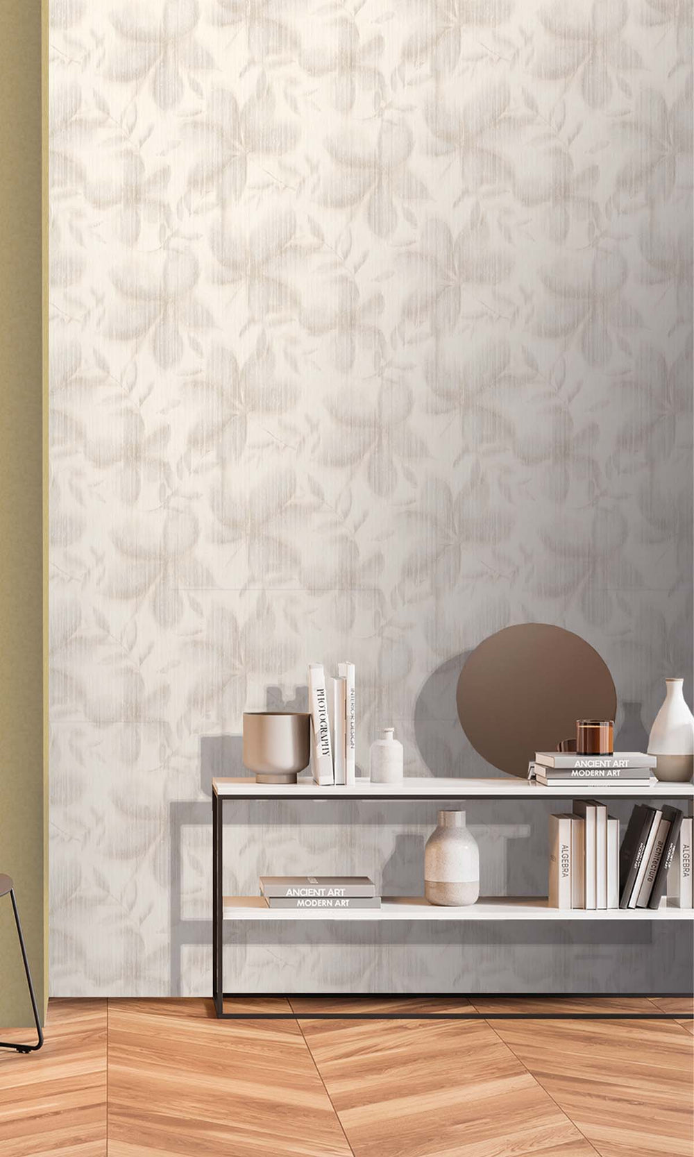 Beige Floral Camouflage Wallpaper R10323