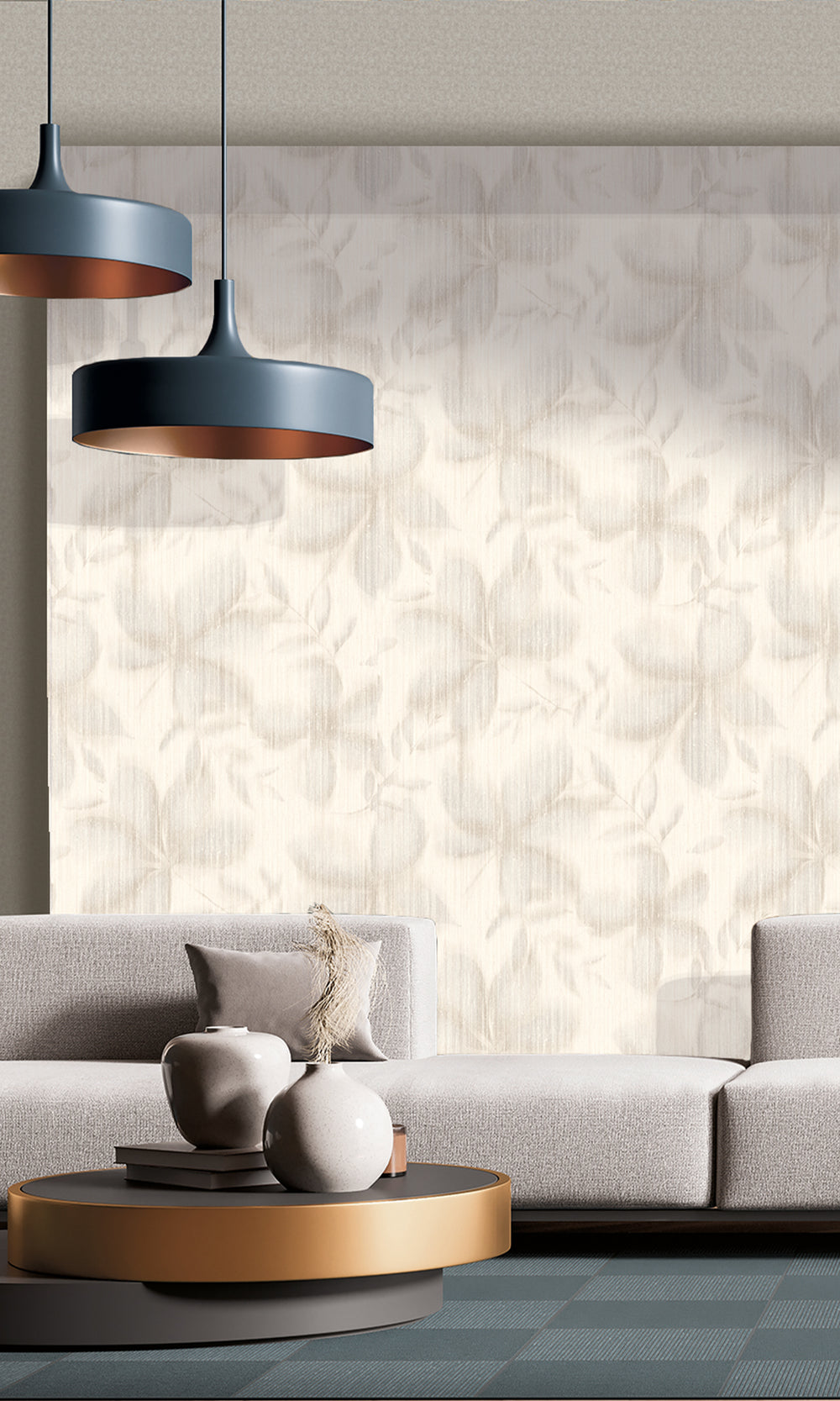 Beige Floral Camouflage Wallpaper R10323
