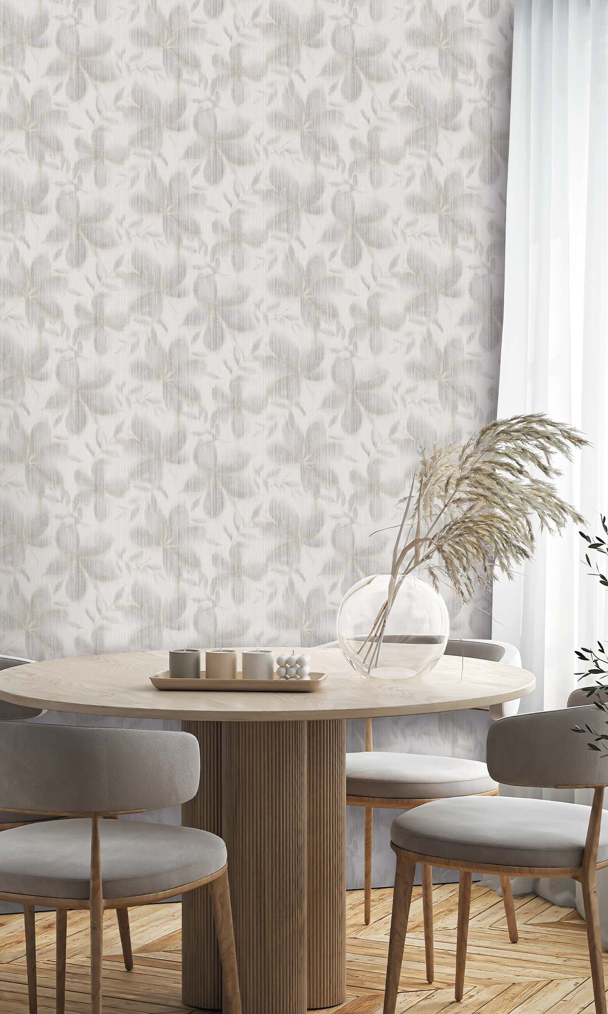 Oyster Mushroom Floral Camouflage Wallpaper R10324