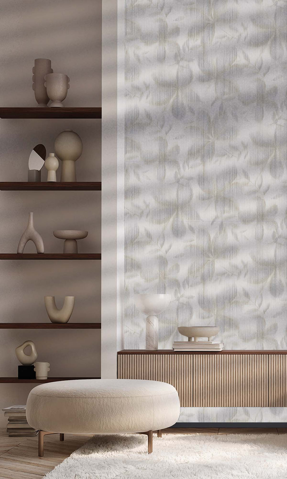 Oyster Mushroom Floral Camouflage Wallpaper R10324