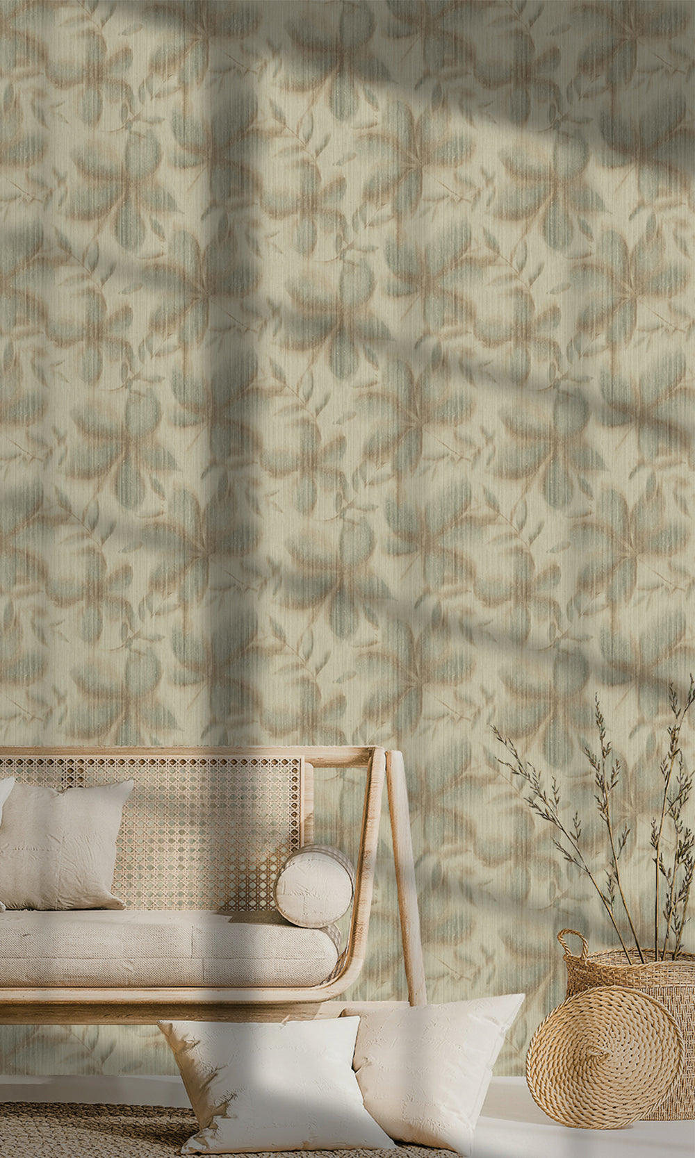 Oil Green Floral Camouflage Wallpaper R10326