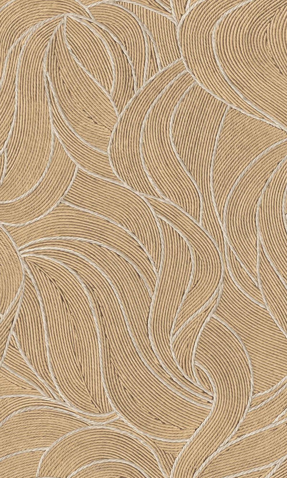 Latté Allover Topical Leaf Wallpaper R10328