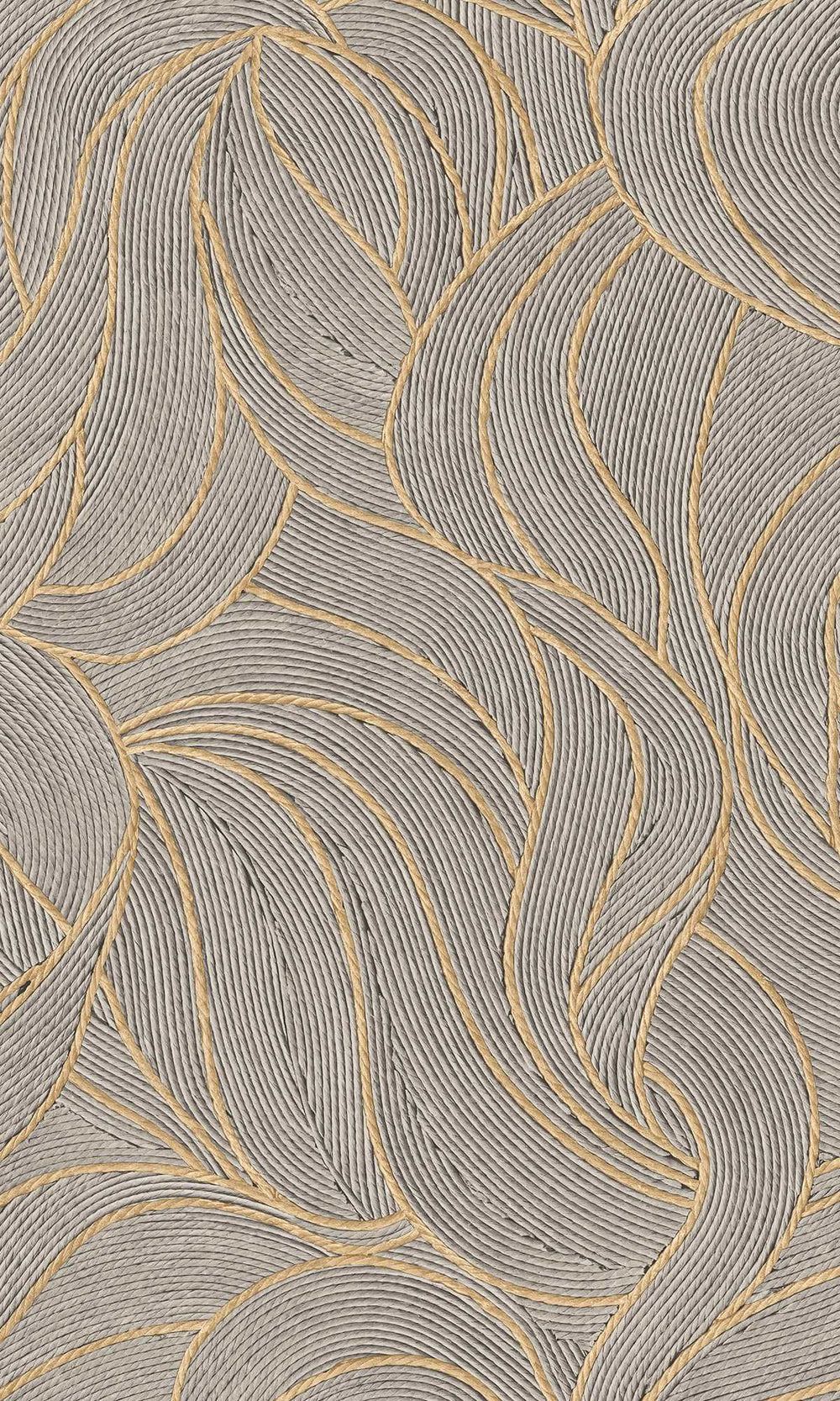 Desert Taupe Allover Topical Leaf Wallpaper R10329