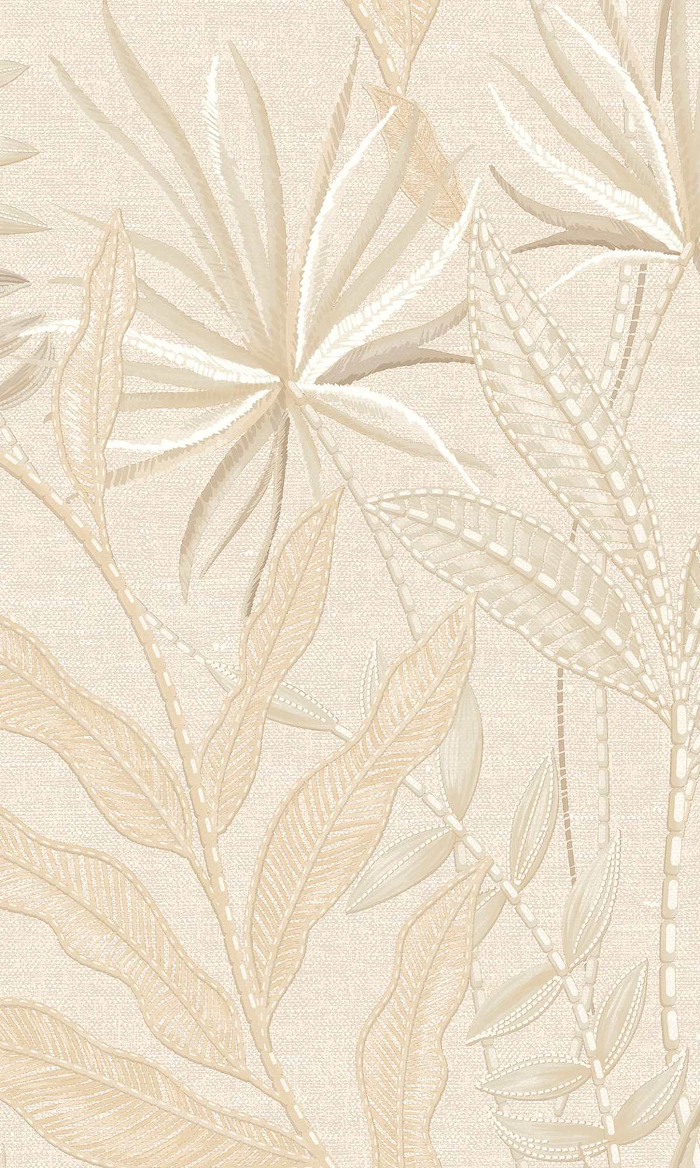 Cream Tropical Flora Wallpaper R10330