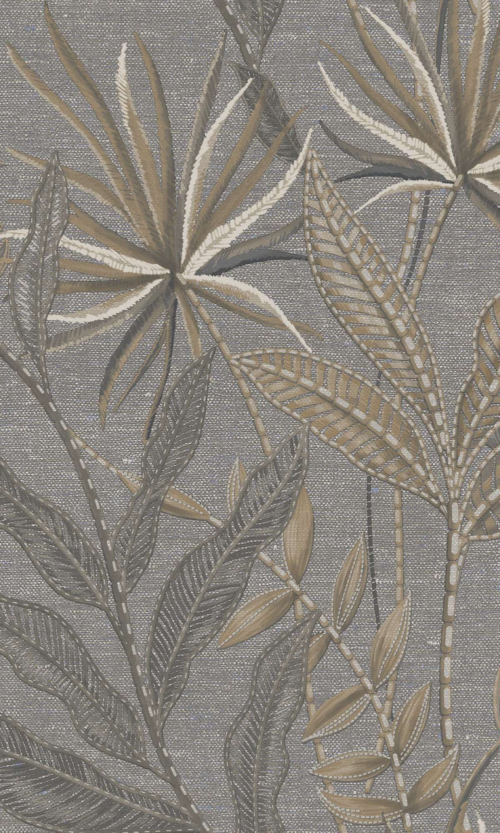 Skyrocket Grey Tropical Flora Wallpaper R10334