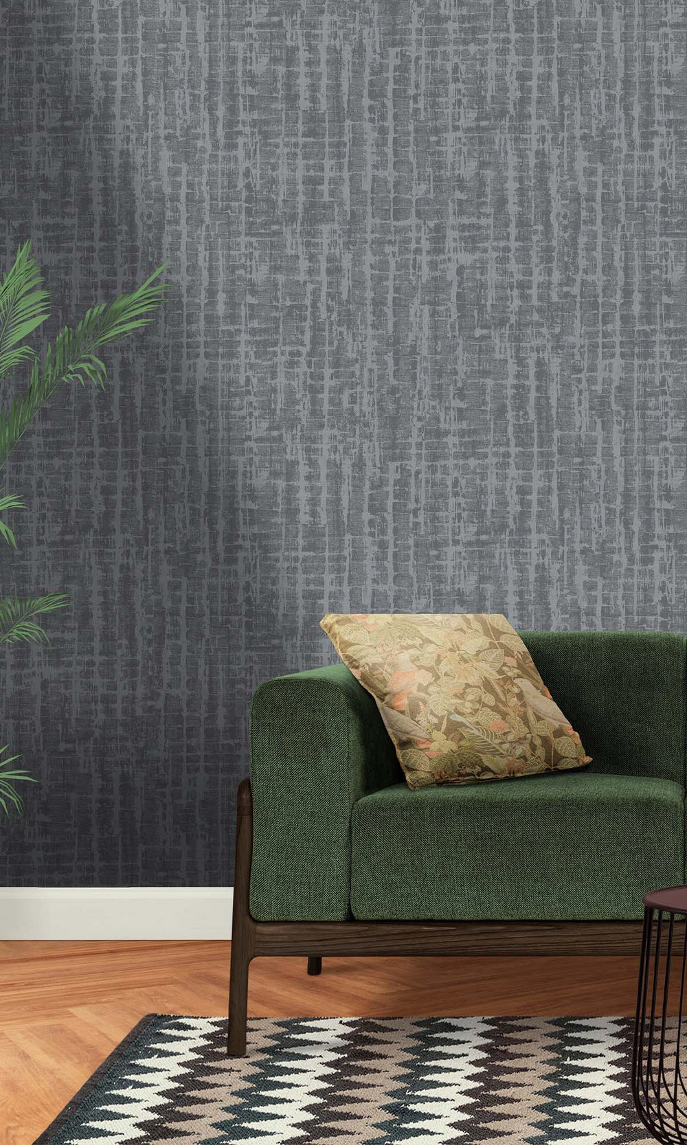 Blue Mini-geo Textured Print Wallpaper R10335