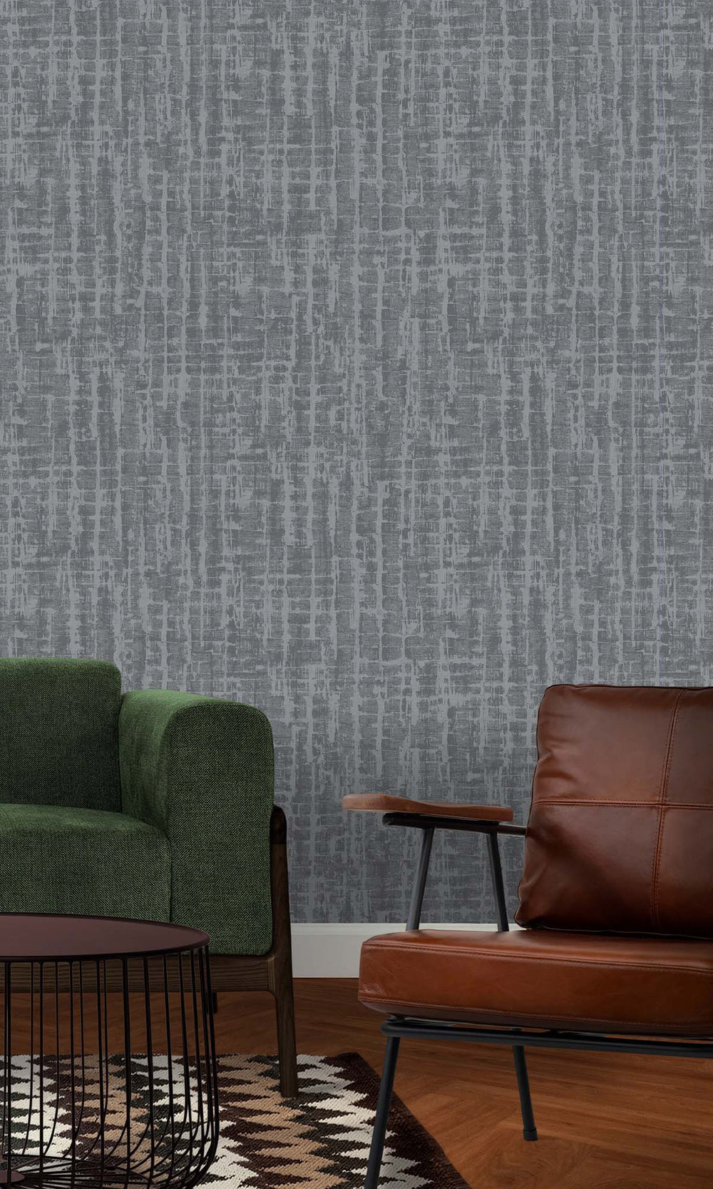 Blue Mini-geo Textured Print Wallpaper R10335