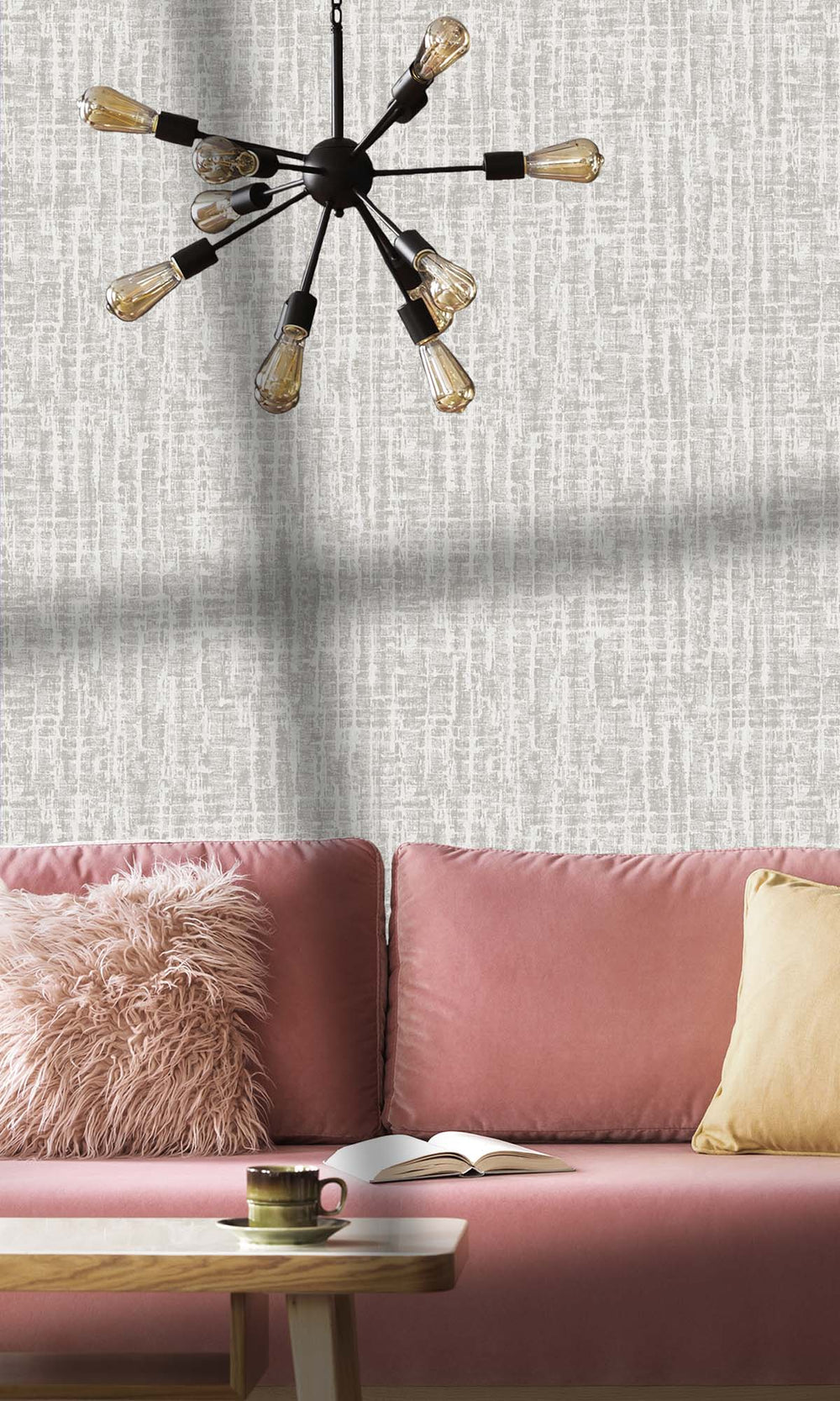 Dove Mini-geo Textured Print Wallpaper R10336