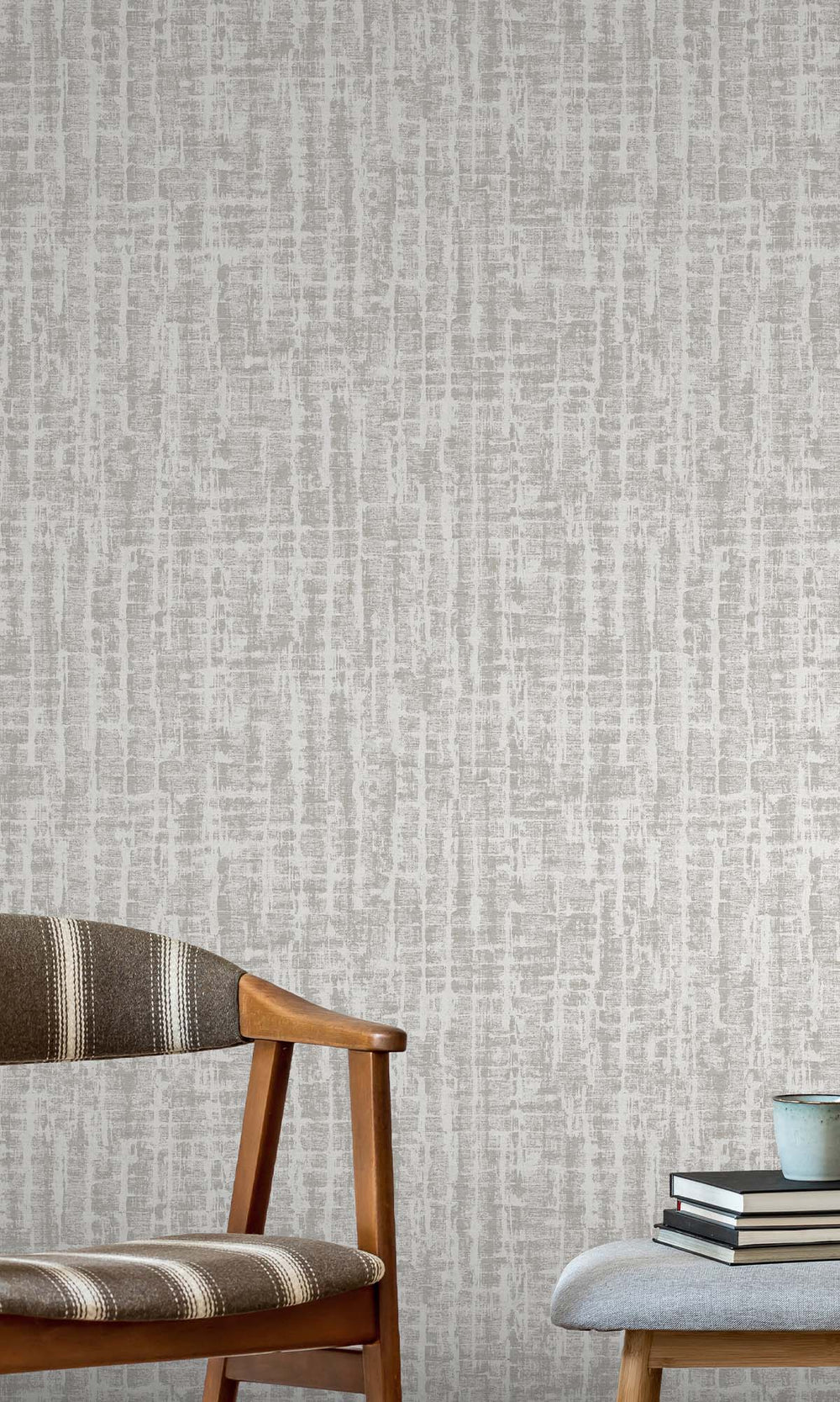 Dove Mini-geo Textured Print Wallpaper R10336