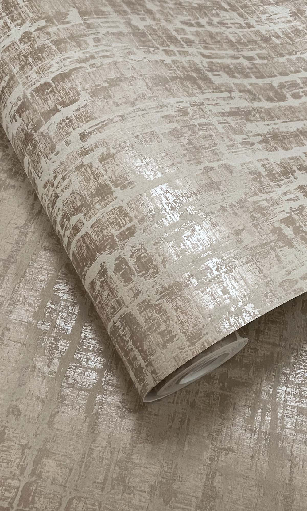 Taupe Mini-geo Textured Print Wallpaper R10337