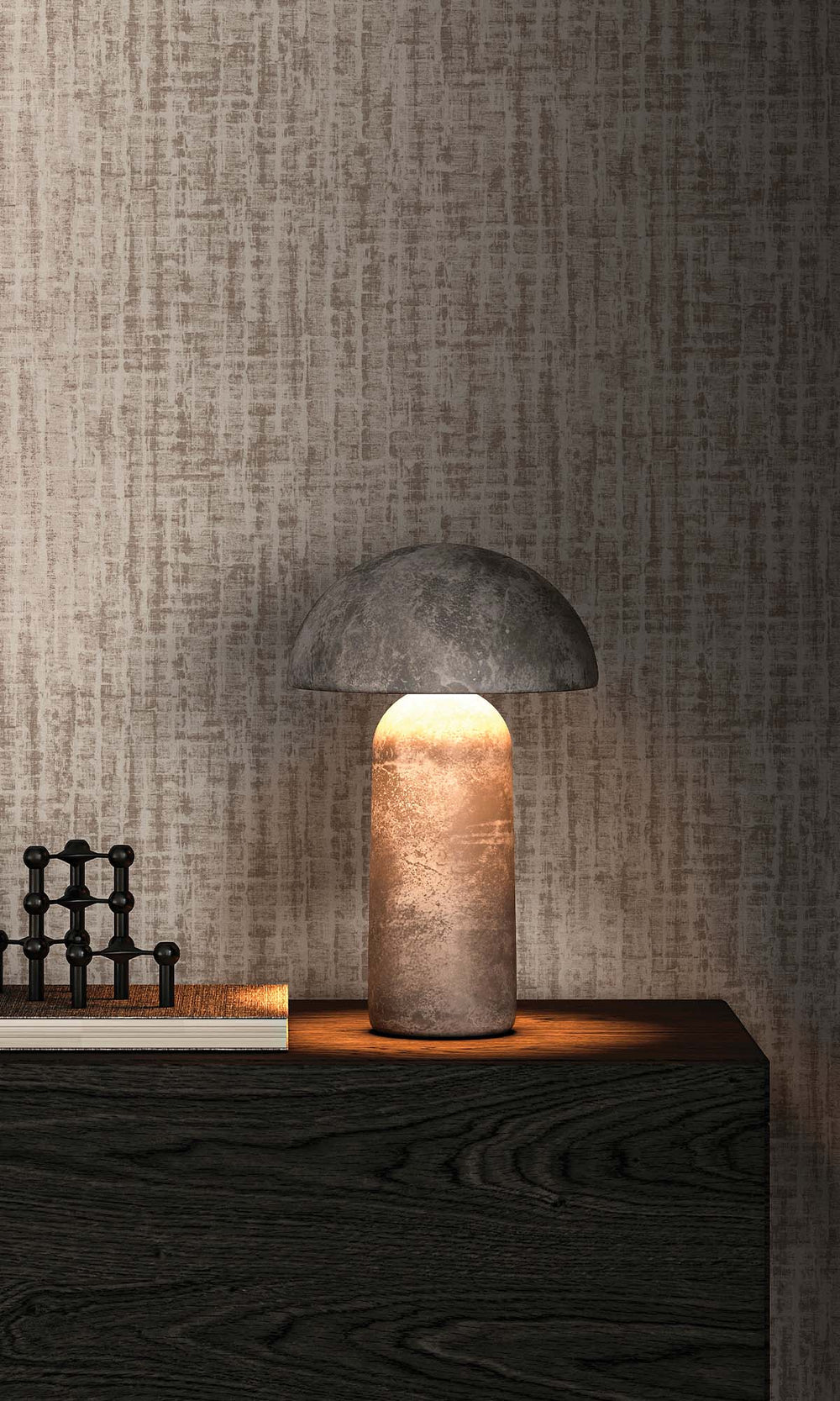 Taupe Mini-geo Textured Print Wallpaper R10337