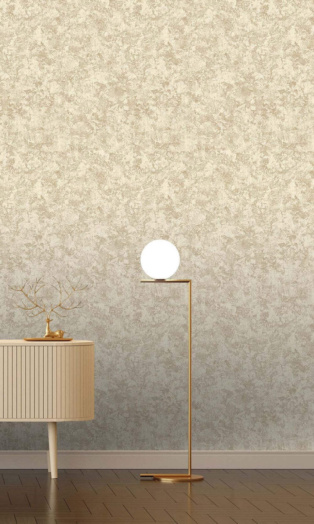 Cream Faux Plaster Effect Wallpaper R10338