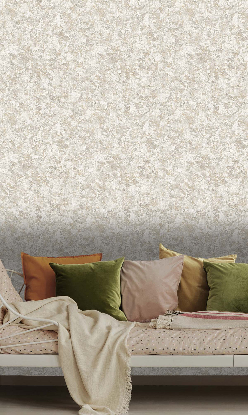 Dove Faux Plaster Effect Wallpaper R10339