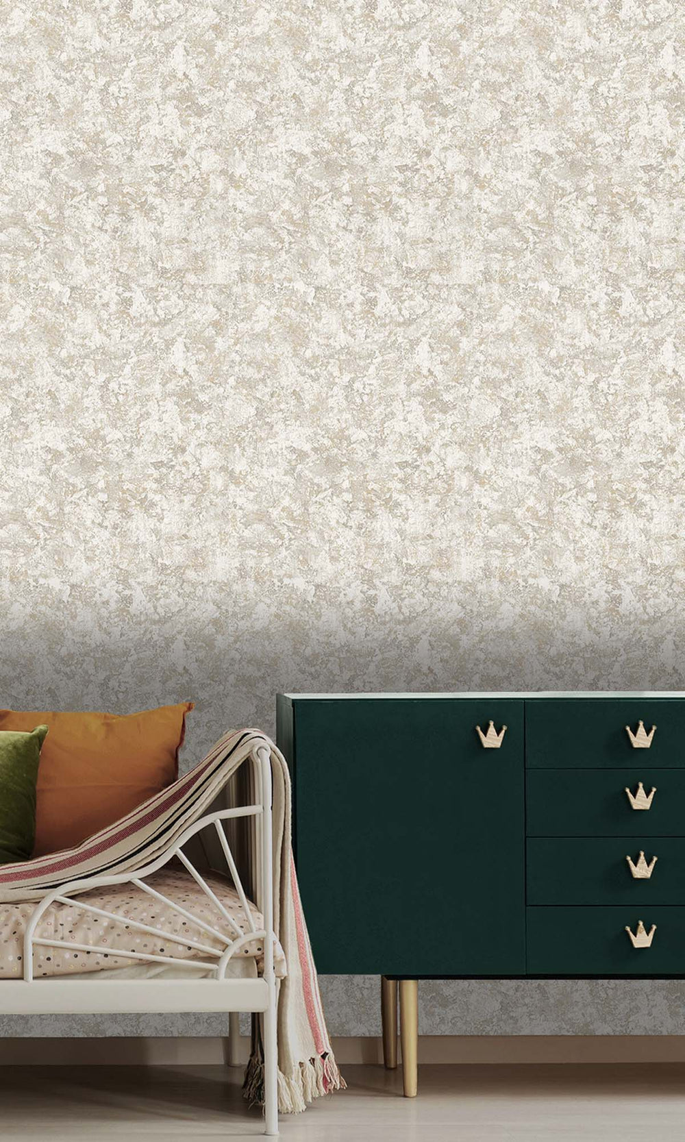 Dove Faux Plaster Effect Wallpaper R10339