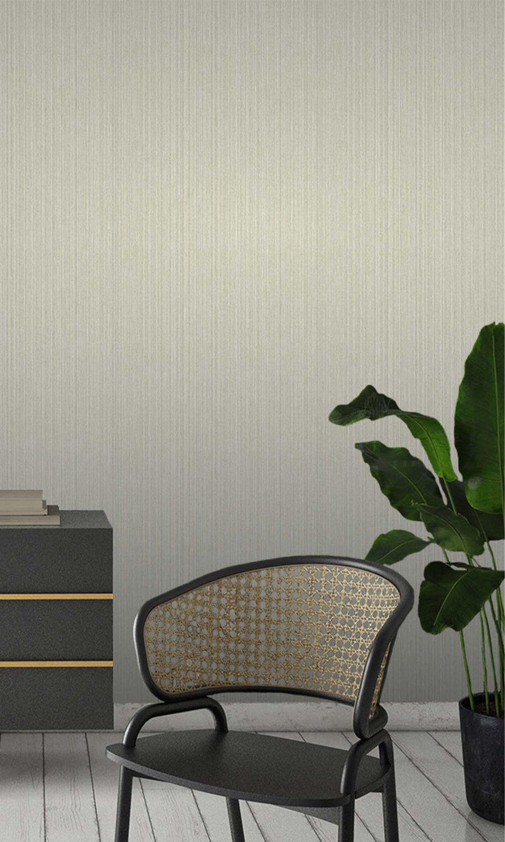 Duck Egg Metallic Acrylic Chevron Print Wallpaper R10343
