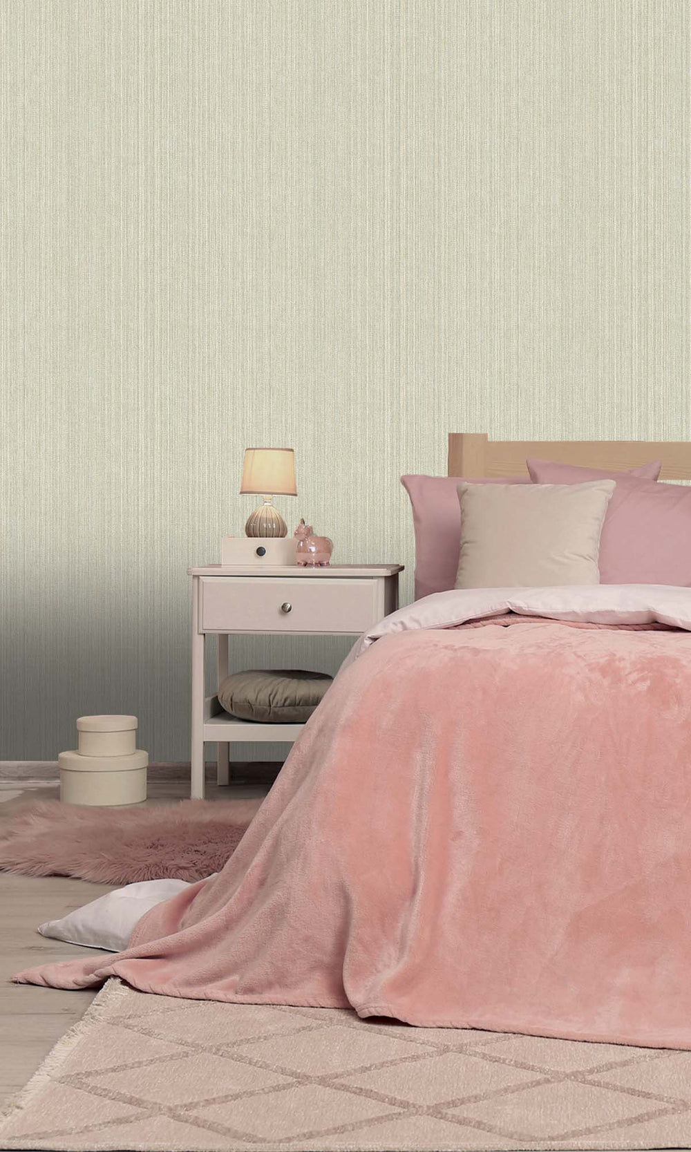 Duck Egg Metallic Acrylic Chevron Print Wallpaper R10343