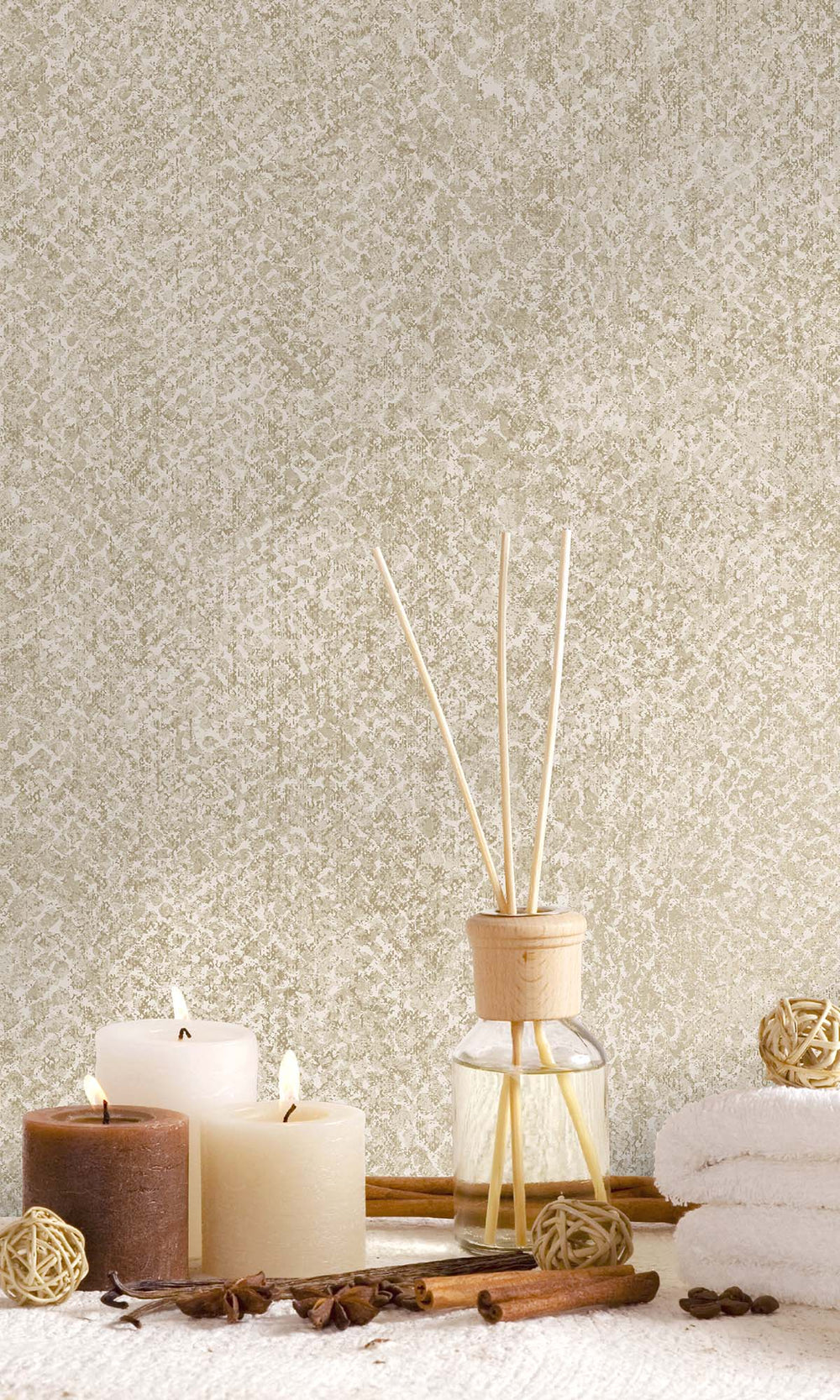 Cream Textured Faux Snakeskin Wallpaper R10348