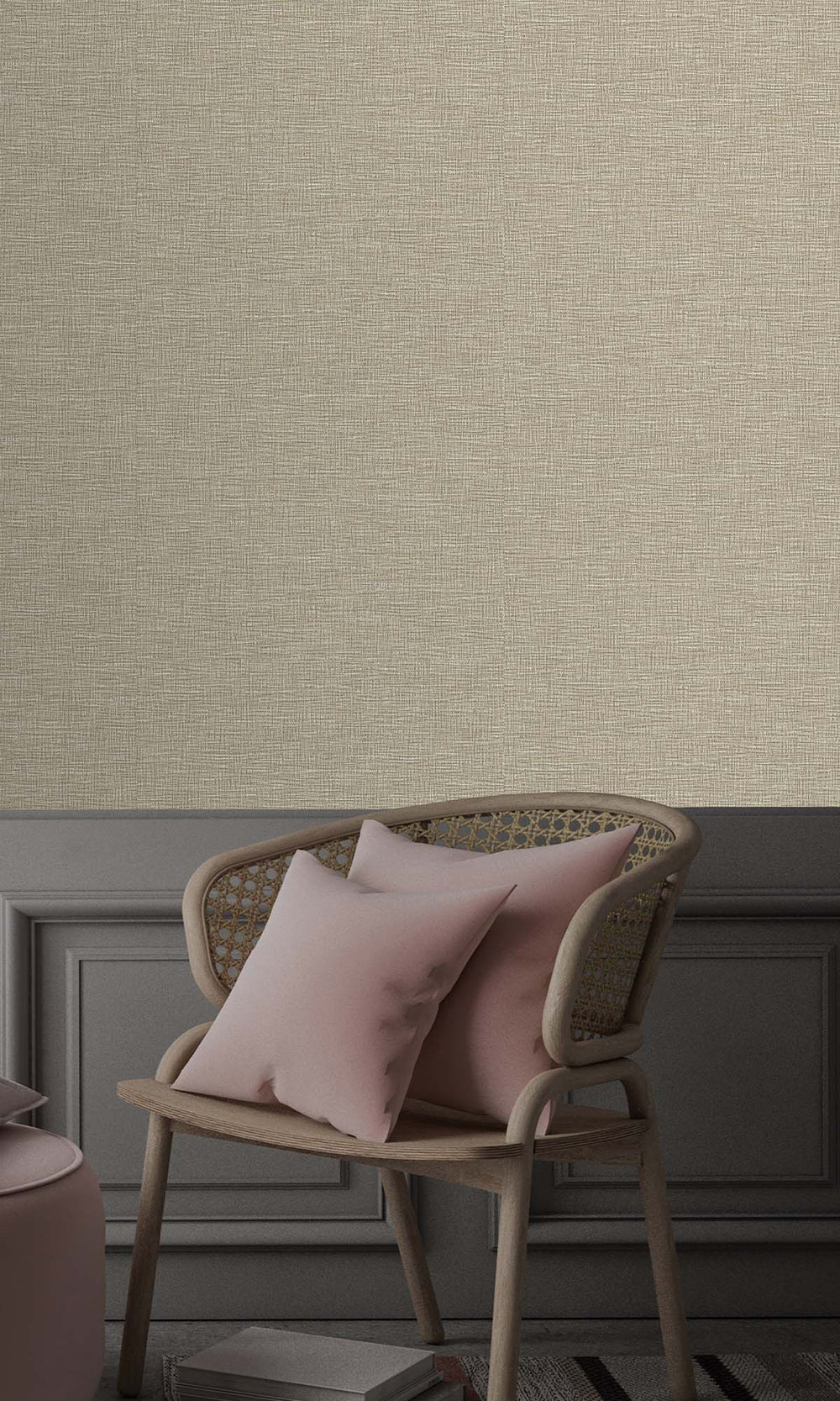 Cream Textured Faux Acrylic Wallpaper R10349