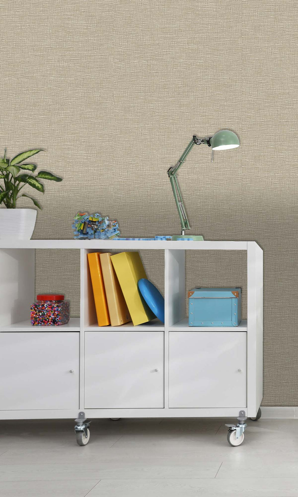 Cream Textured Faux Acrylic Wallpaper R10349
