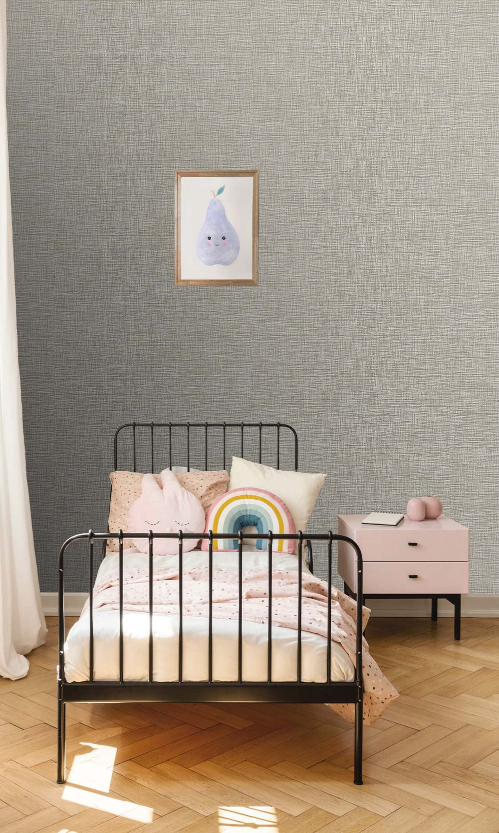 Grey Textured Faux Acrylic Wallpaper R10351