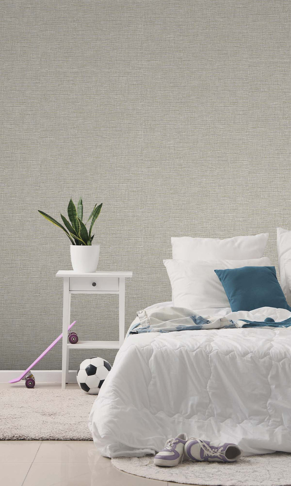 Grey Textured Faux Acrylic Wallpaper R10351