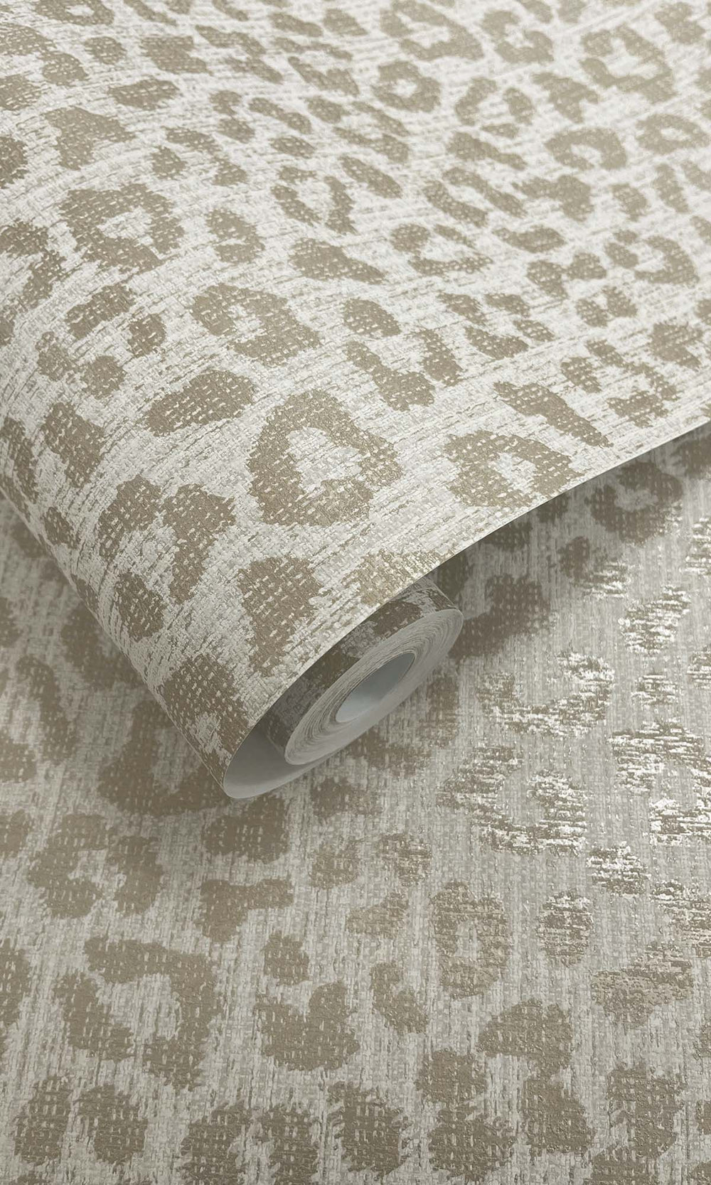 Cream Faux Leopard Print Wallpaper R10353