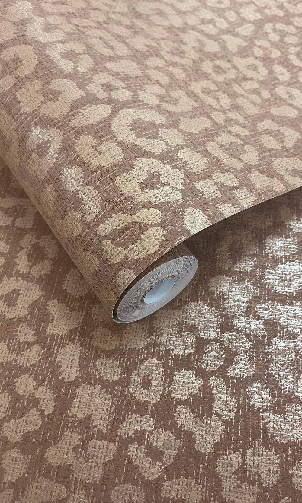 Rust Faux Leopard Print Wallpaper R10354