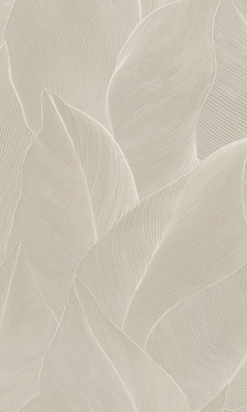 Cream Allover Anthurium Leaf Wallpaper R10360