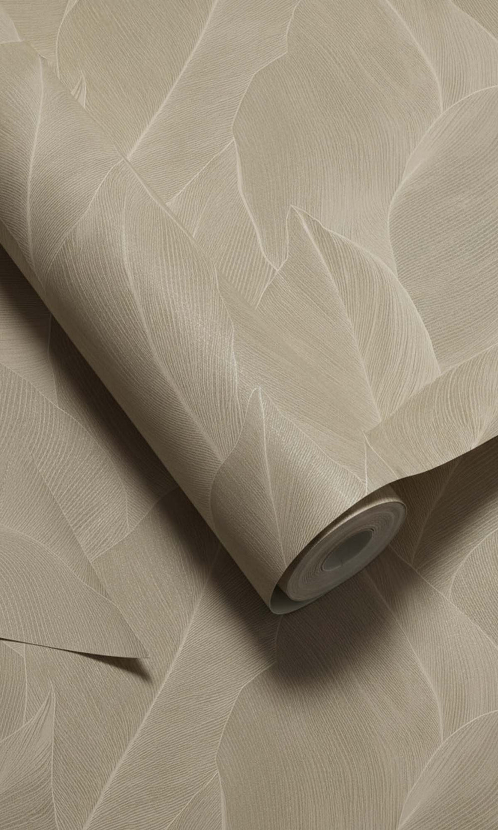 Beige Allover Anthurium Leaf Wallpaper R10361