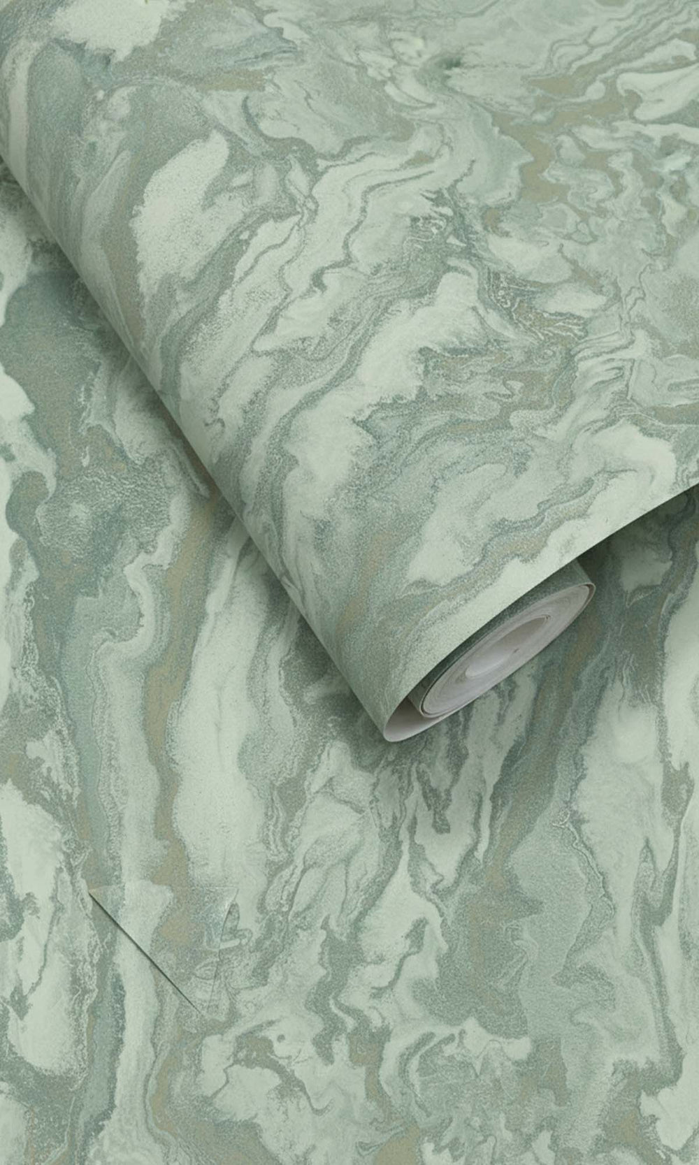 Duck Egg Faux Marble Effect Wallpaper R10363
