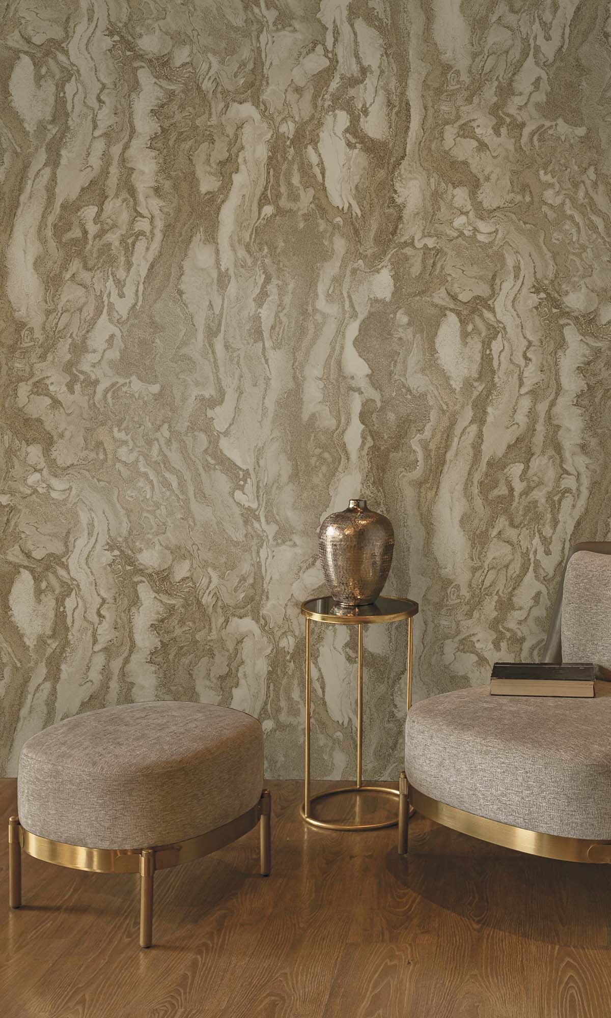 Beige Faux Marble Effect Wallpaper R10364