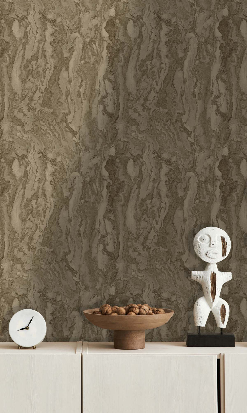 Beige Faux Marble Effect Wallpaper R10364