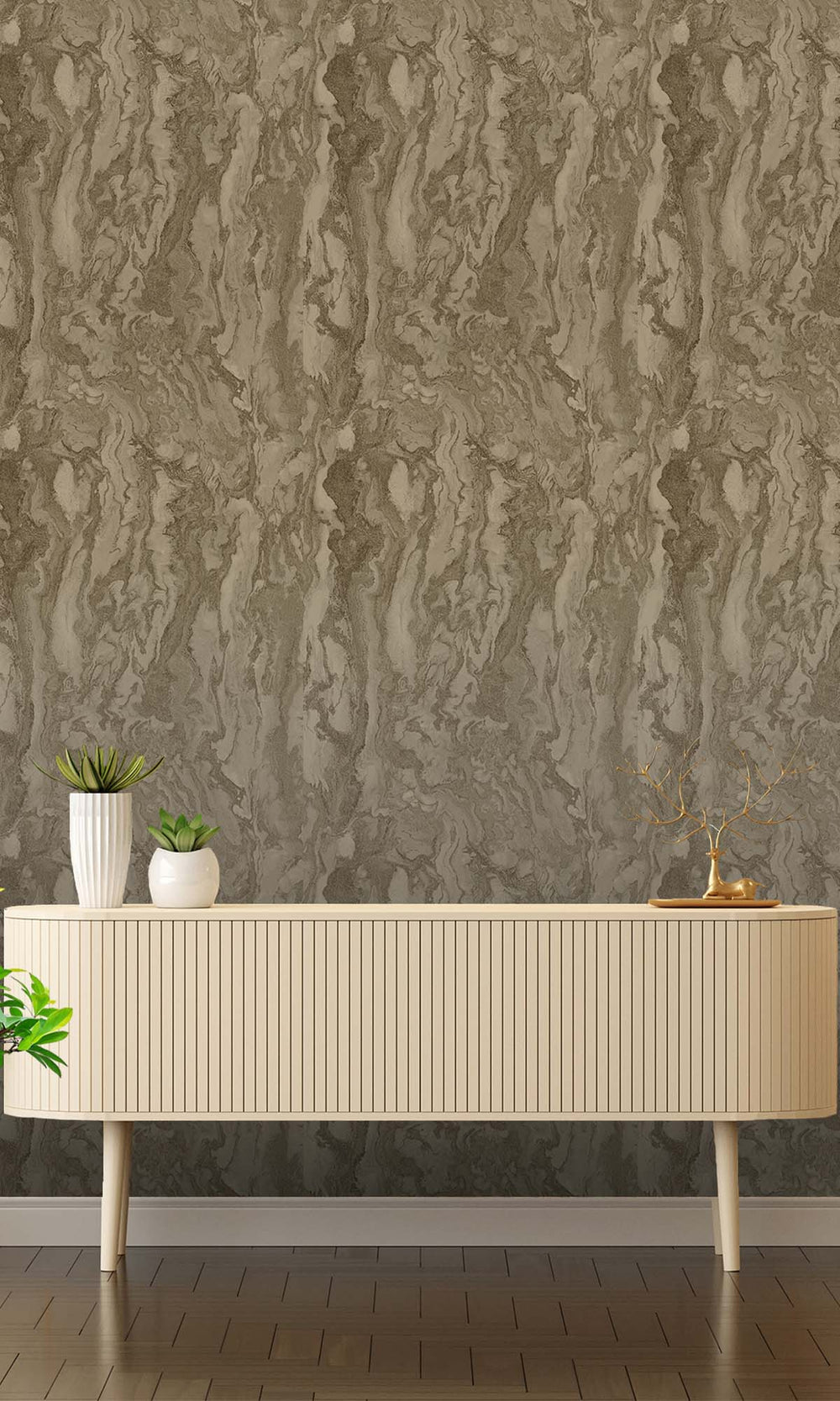 Beige Faux Marble Effect Wallpaper R10364
