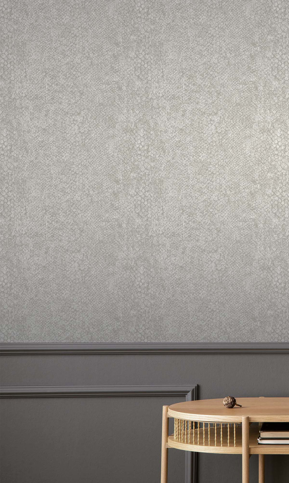 Dove Beaded Faux Snakeskin Wallpaper R10371