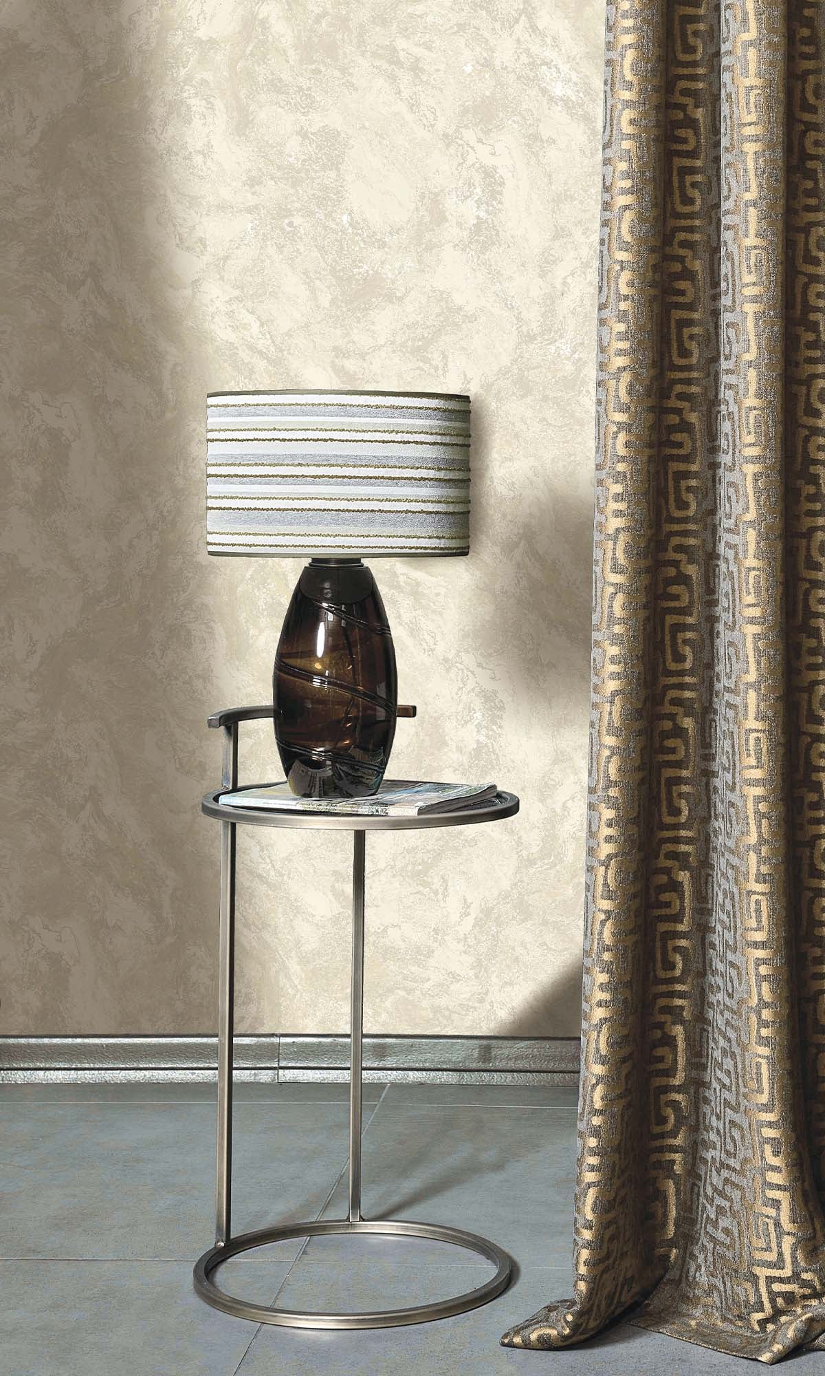 Champagne Beaded Marble Effect Wallpaper R10373