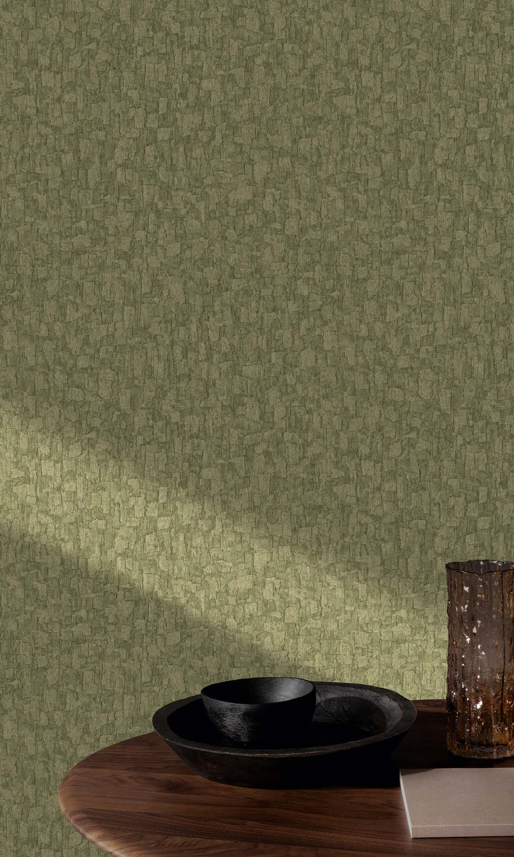 Cardamom Brushed Blocks Wallpaper R10376