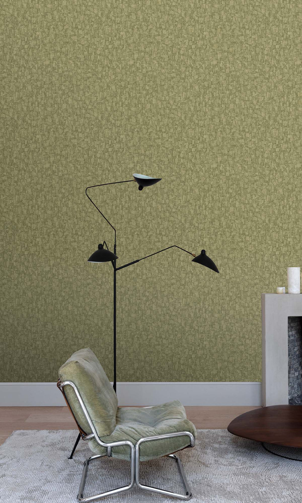 Cardamom Brushed Blocks Wallpaper R10376