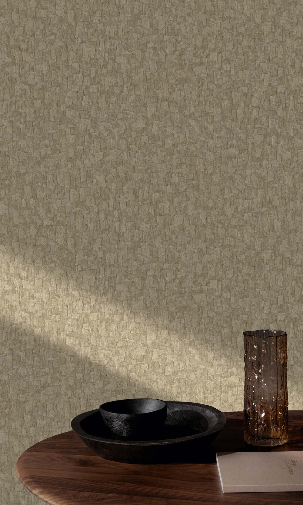 Frosted Almond Brushed Blocks Wallpaper R10377