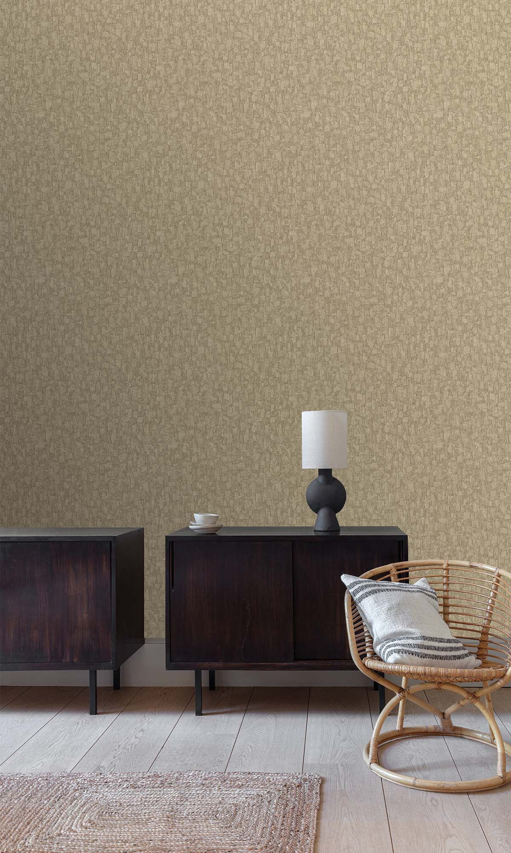Frosted Almond Brushed Blocks Wallpaper R10377