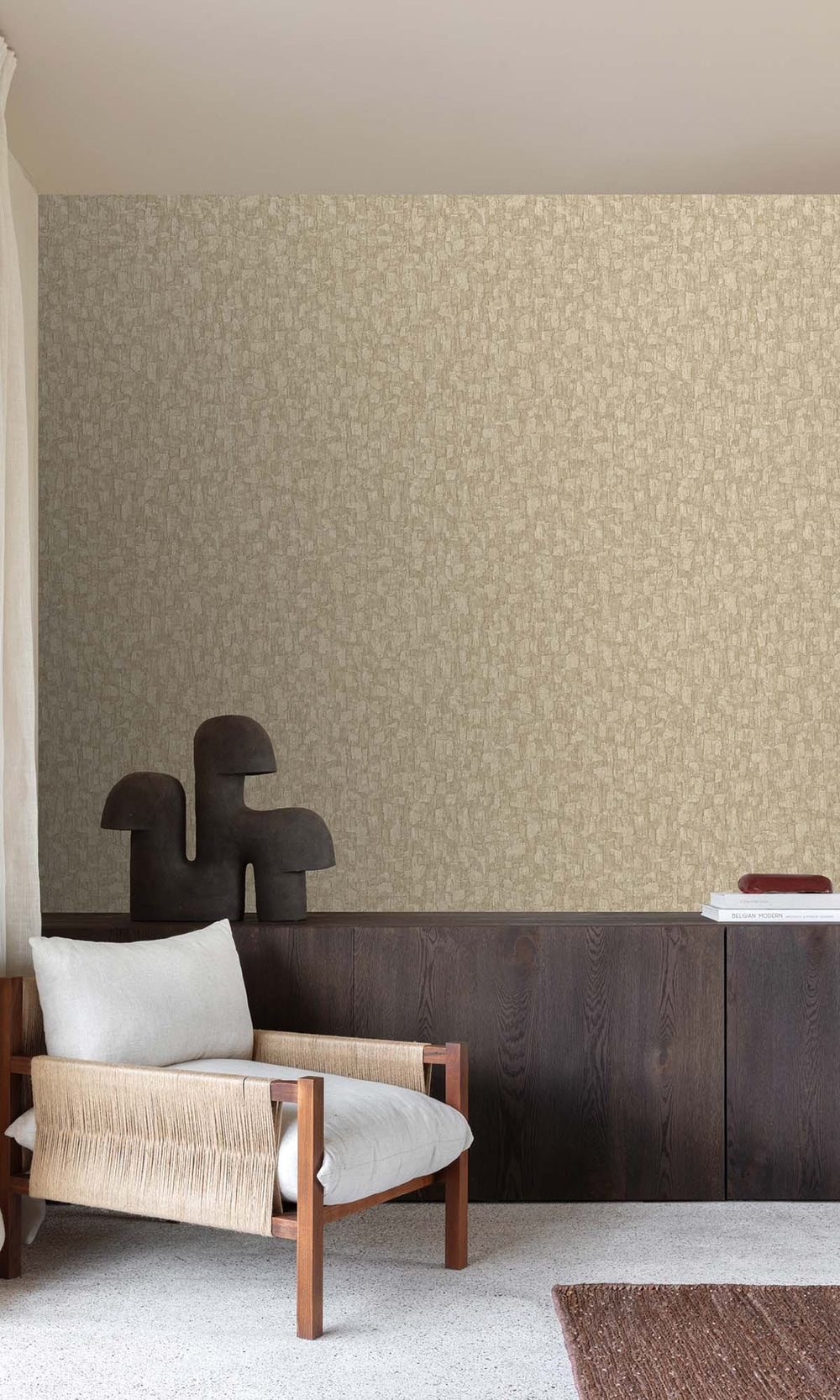 Biscotti Brushed Blocks Wallpaper R10380