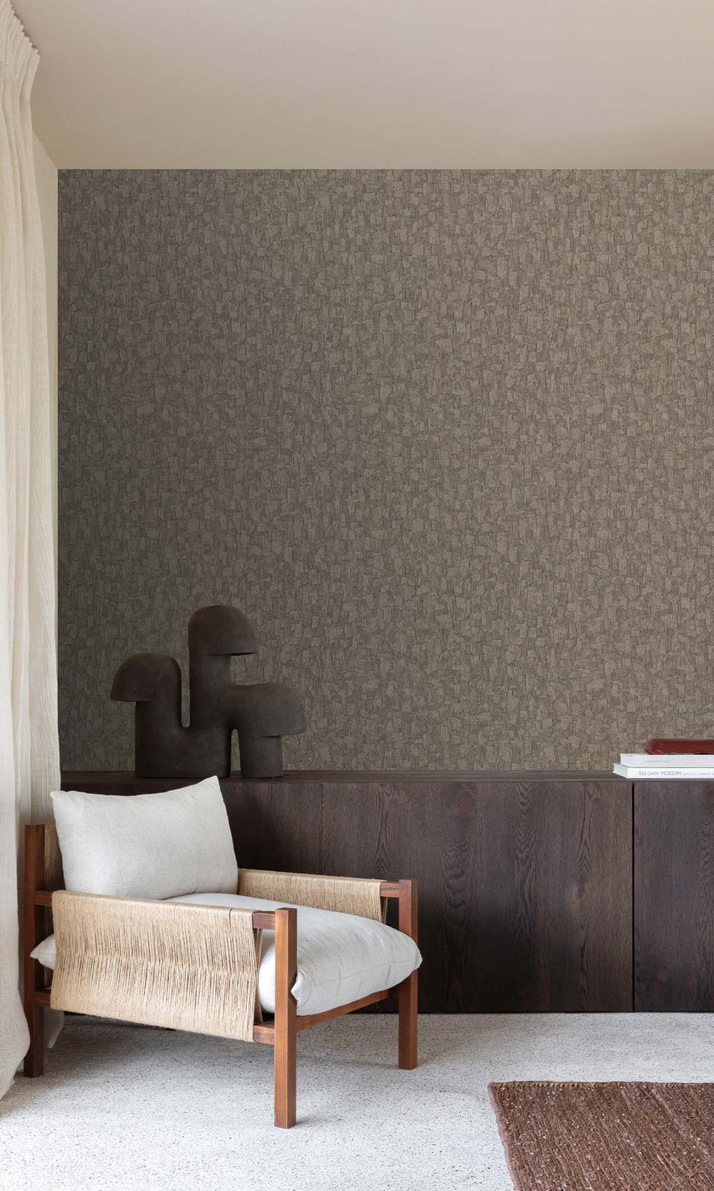 Timber Wolf Brushed Blocks Wallpaper R10381