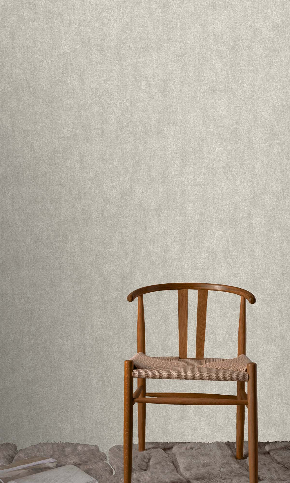 Pearl Oyster Faux Linen Weave Wallpaper R10383
