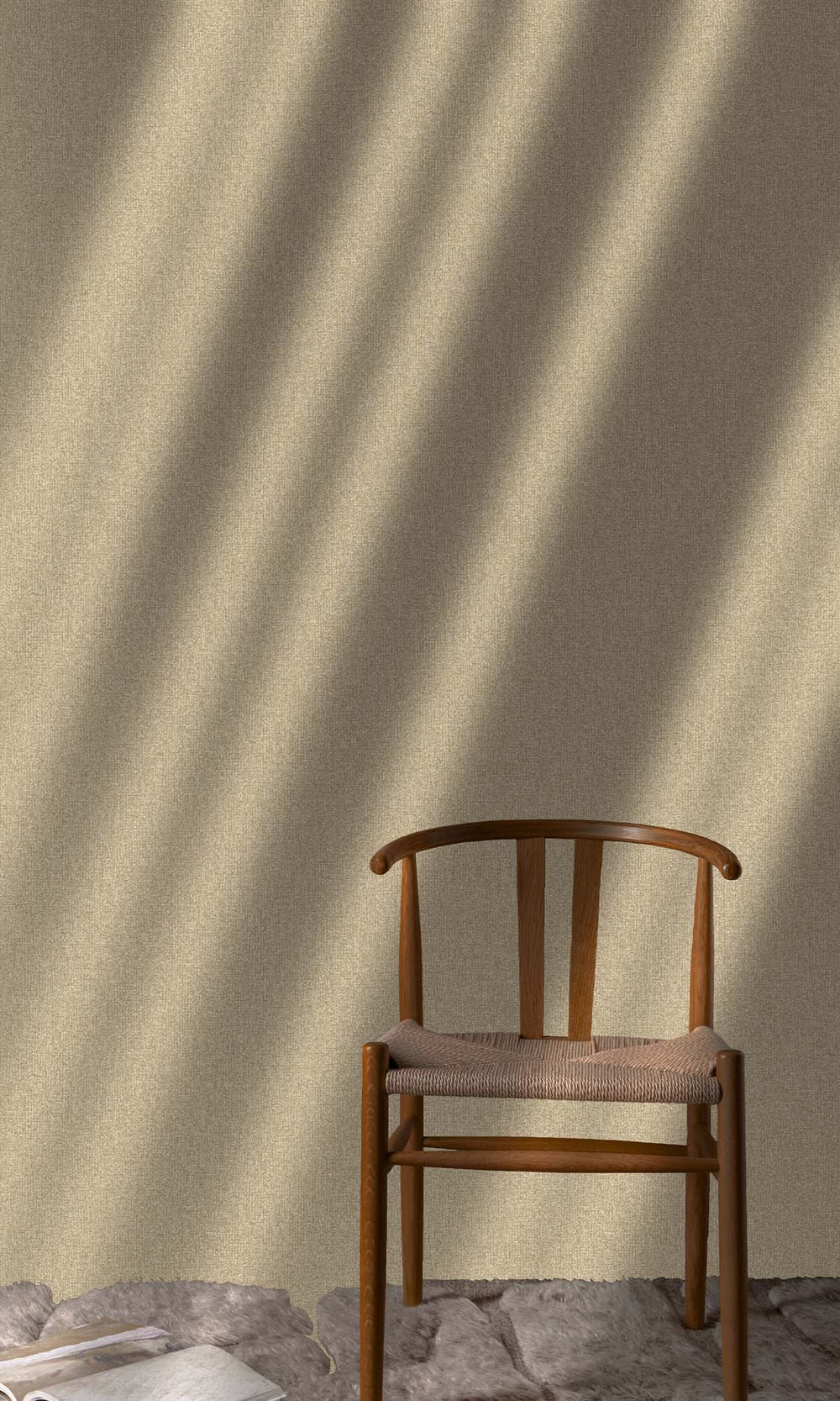 Sepia Tone Faux Linen Weave Wallpaper R10386